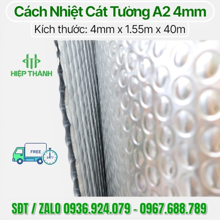 Cuộn cách nhiệt Cát Tường A2 màng nhôm nguyên chất cách nhiệt, cách âm cực tốt, mua ngay giảm 5% 0936924079