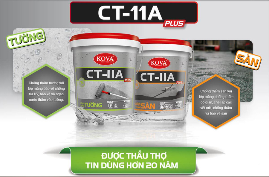 Hóa chất chống thấm Kova CT – 11A dành cho sàn