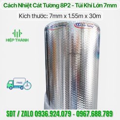 Cuộn cách nhiệt Cát Tường 8P2 dày 7mm phủ 2 mặt bạc giá tốt tại tổng kho Hiệp Thành, mua ngay nhận ưu đãi 5%