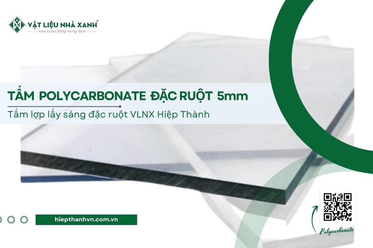 Tấm lợp lấy sáng đặc ruột 5mm