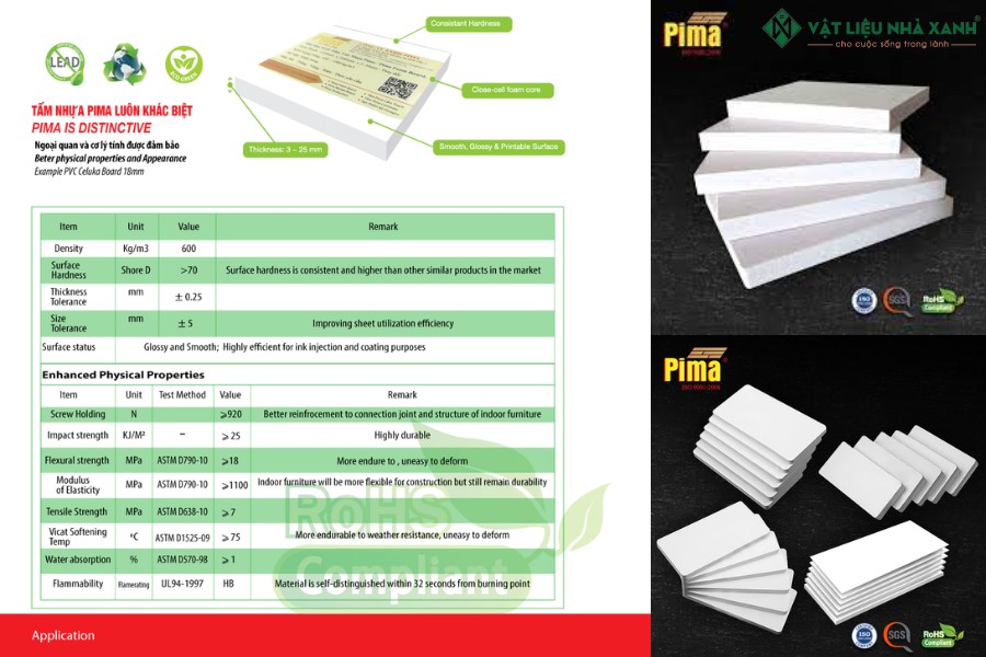 Tấm ván nhựa PVC Foam Pima