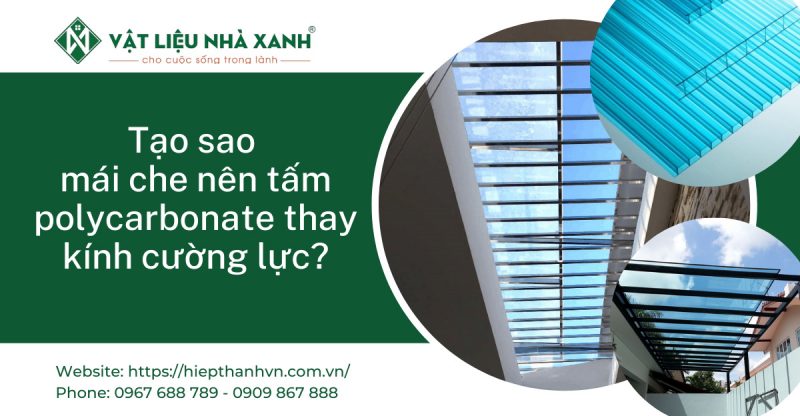 mái che nên tấm polycarbonate