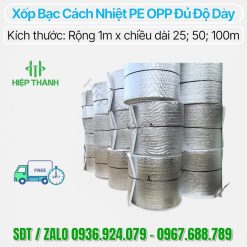 Cuộn xốp bạc cách nhiệt PE OPP dày 10mm x 1m x 50m. Mua ngay giảm giá 5%