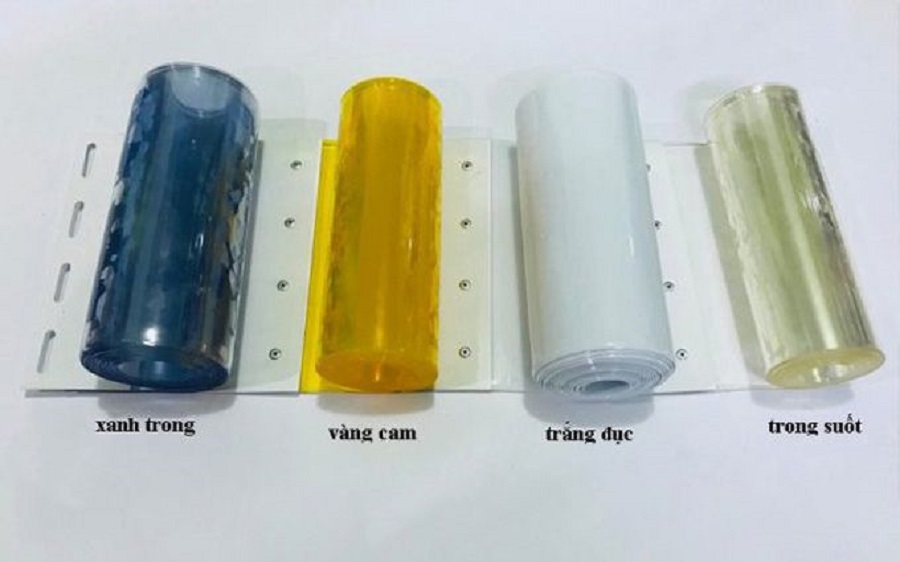 Bảng màu sắc rèm vật liệu nhựa PVC
