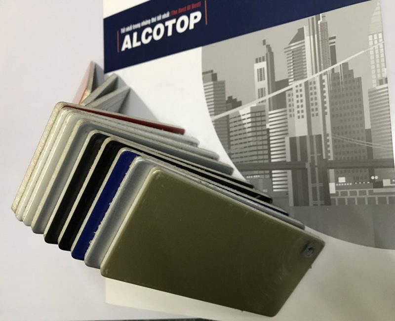 Tấm Alu Alcotop Metallic Color Ngoài Trời Đủ Màu Giá Rẻ