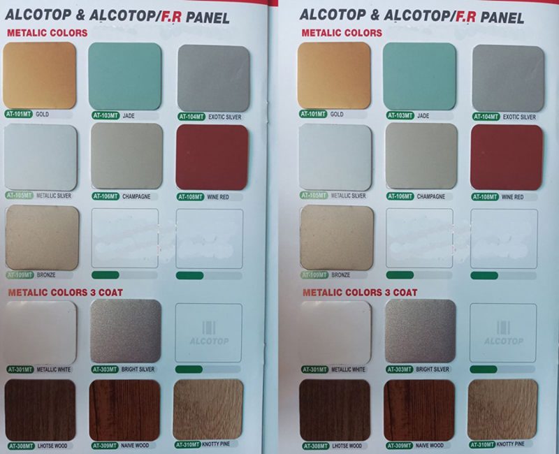 Tấm Alu Alcotop Metallic Color Ngoài Trời Đủ Màu Giá Rẻ