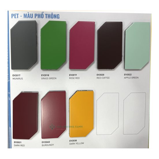 Bảng màu alu alcorest nội thất trong nhà