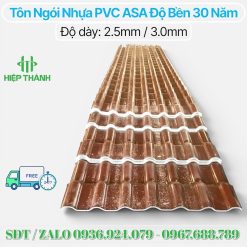 ton ngoi nhua pvc asa hiep thanh 3 Tôn - Ngói Nhựa PVC ASA Tại Kho Chống Ăn mòn / Độ Bền 30 Năm
