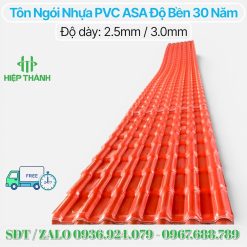 ton ngoi nhua pvc asa hiep thanh 6 Tôn - Ngói Nhựa PVC ASA Tại Kho Chống Ăn mòn / Độ Bền 30 Năm