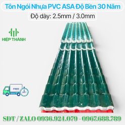 ton ngoi nhua pvc asa hiep thanh 8 Tôn - Ngói Nhựa PVC ASA Tại Kho Chống Ăn mòn / Độ Bền 30 Năm