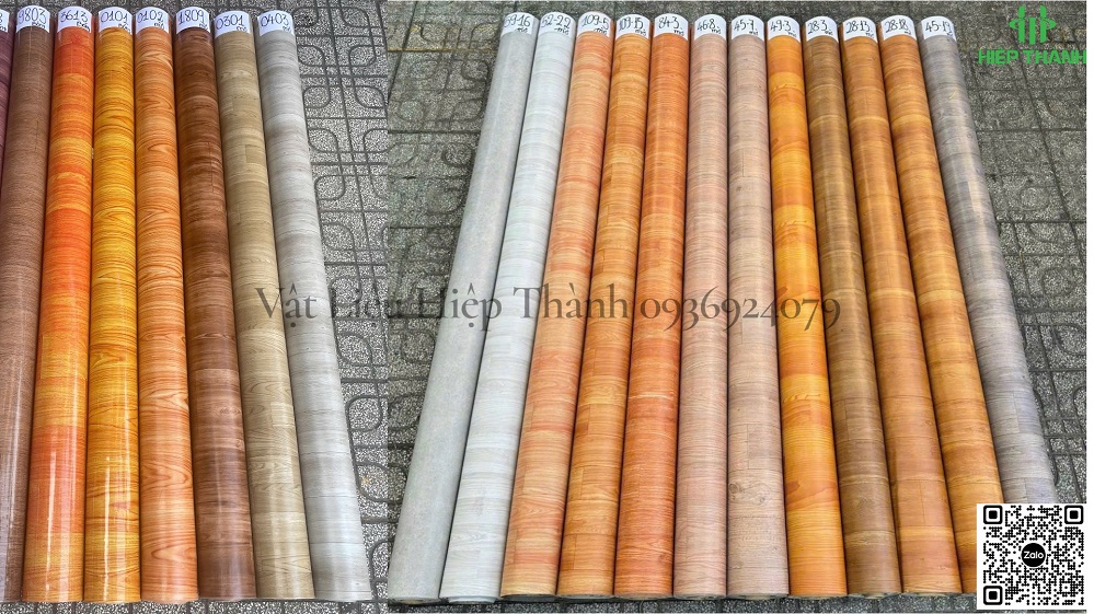 Cuộn simili trải sàn giá rẻ độ dày 0.35mm - 0.45mm mẫu mới nhất 2026, Các màu vân gỗ simili có sẵn tại tổng kho Hiệp Thành