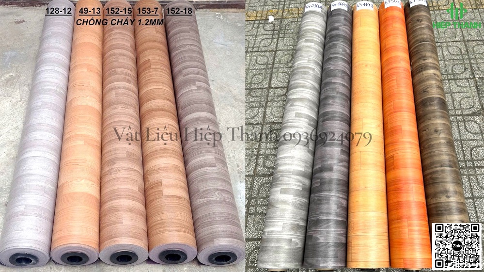 Cuộn simili trải sàn mẫu mới nhất 2026, Các màu vân gỗ simili có sẵn tại tổng kho Hiệp Thành