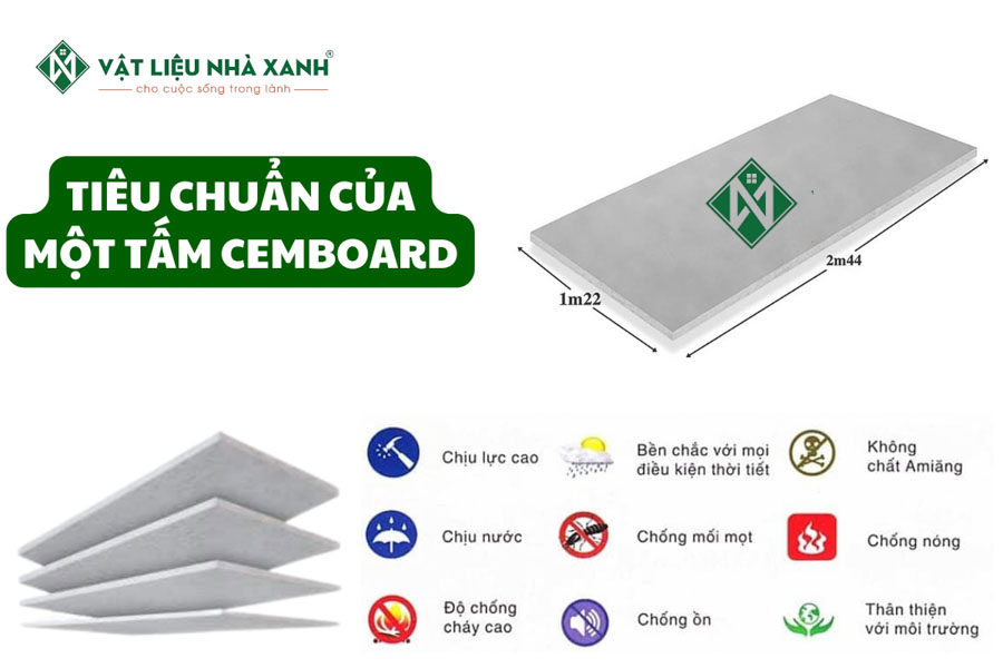 Các tiêu chuẩn của tấm xi măng