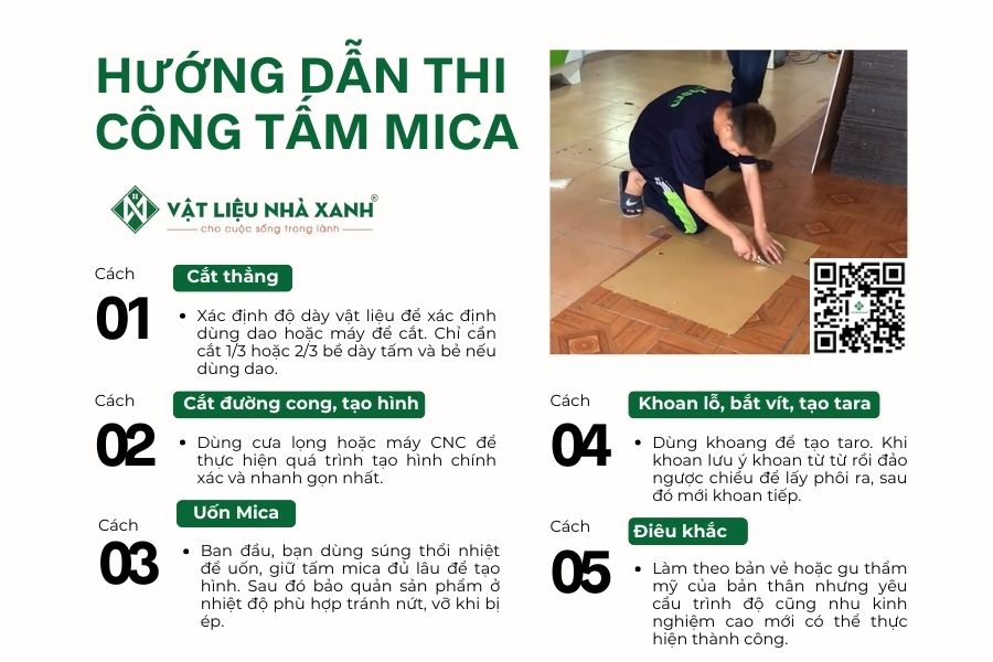 Hướng dẫn thi công tấm mica