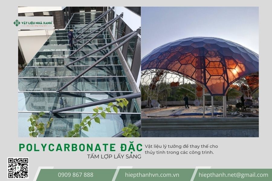 ứng dụng tấm polycarbonate đặc ruột