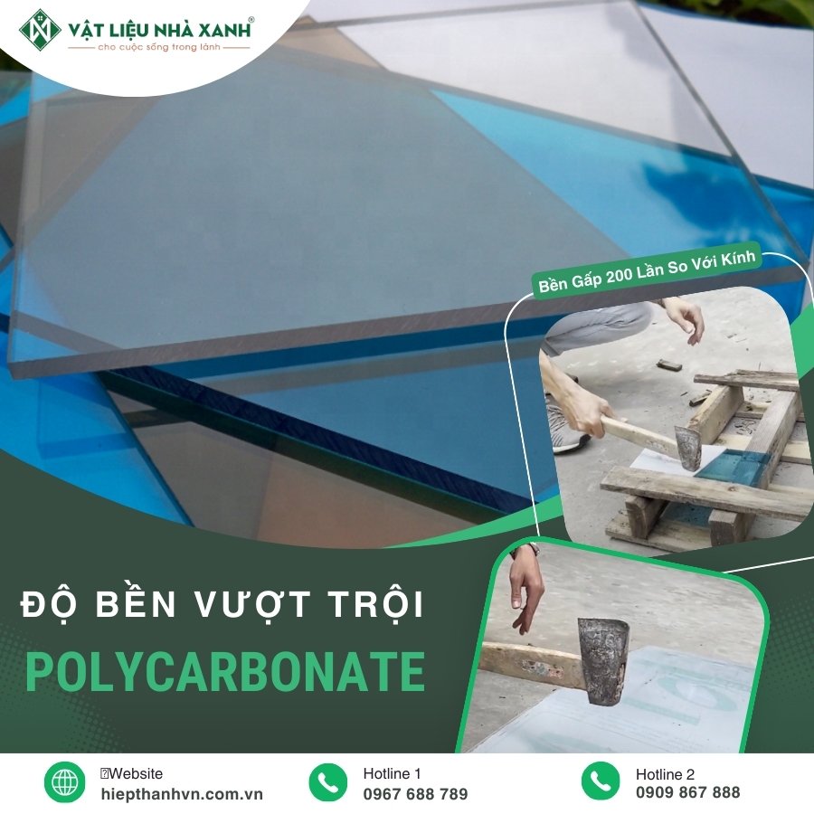 Ưu điểm của tấm polycarbonate