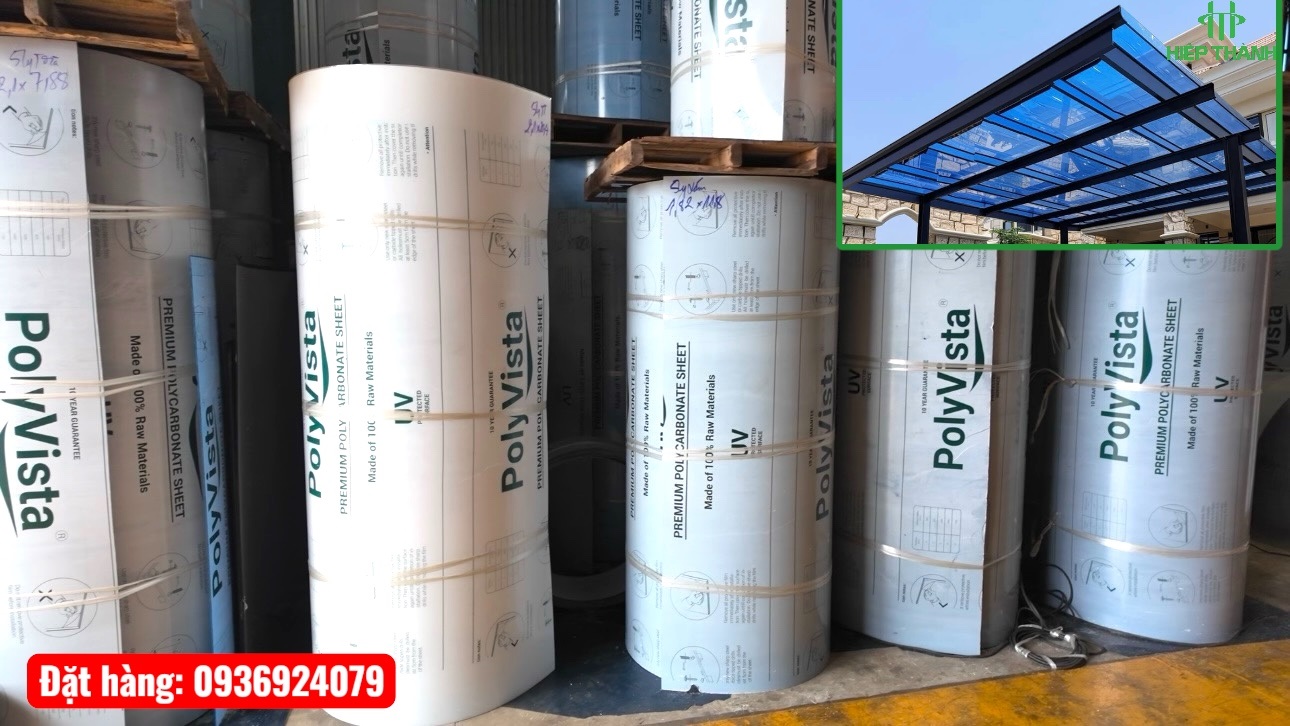 Tấm Polycarbonate đặc ruột cao cấp tại kho Hiệp Thành Quận 12, TP. Hồ Chí Minh