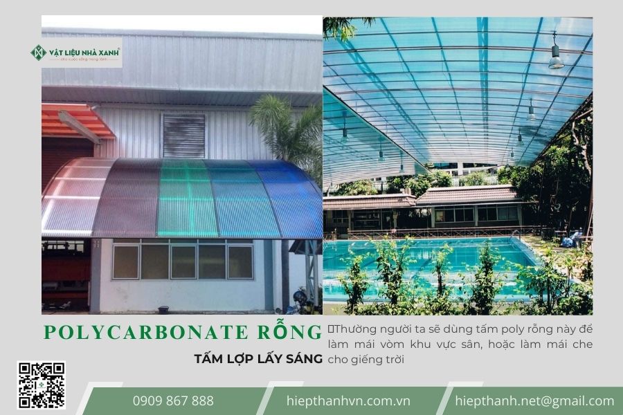 tấm lấy sáng polycarbonate rỗng ruột