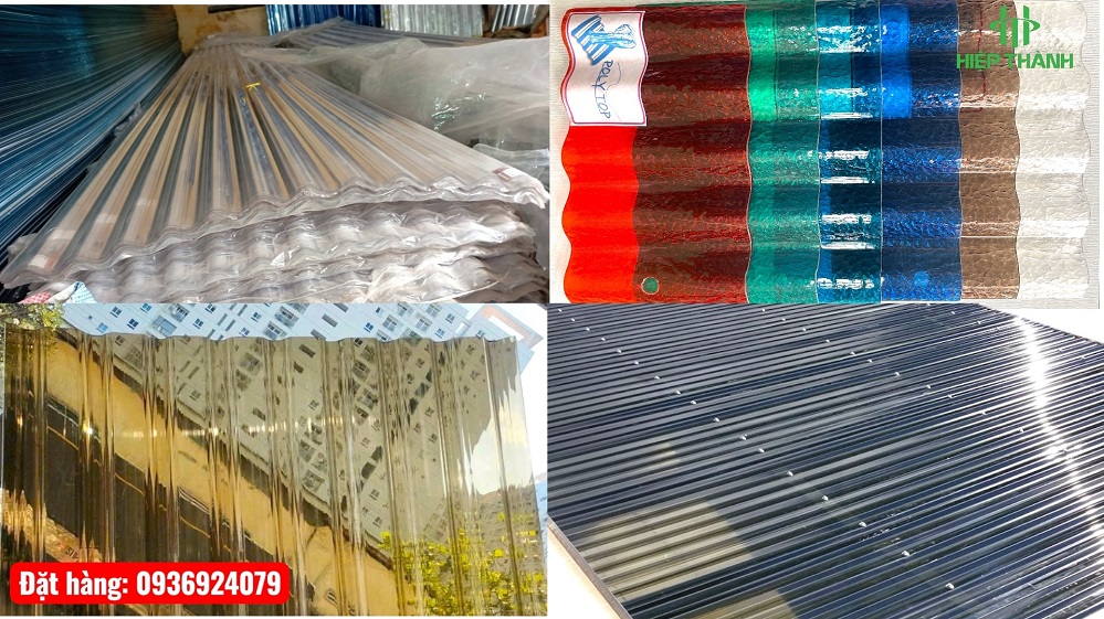 Tôn sóng Polycarbonate - Khớp mọi loại sóng tôn kẽm, phủ UV, cắt theo yêu cầu, hàng sẵn kho số lượng lớn
