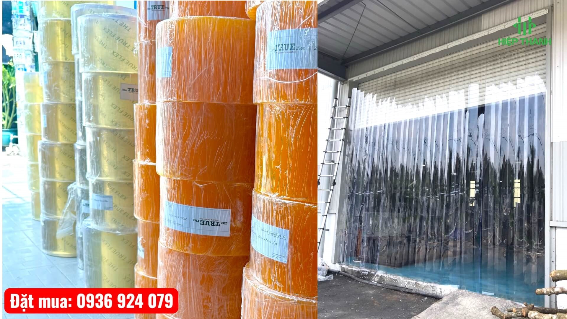 Tổng kho rèm nhựa PVC Quận 12, TP.HCM. Hàng có sẵn tại kho hàng nghìn cuộn đủ màu sắc xanh, trong, vàng