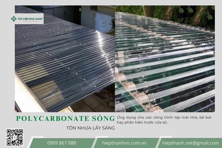 giá tấm polycarbonate dạng sóng