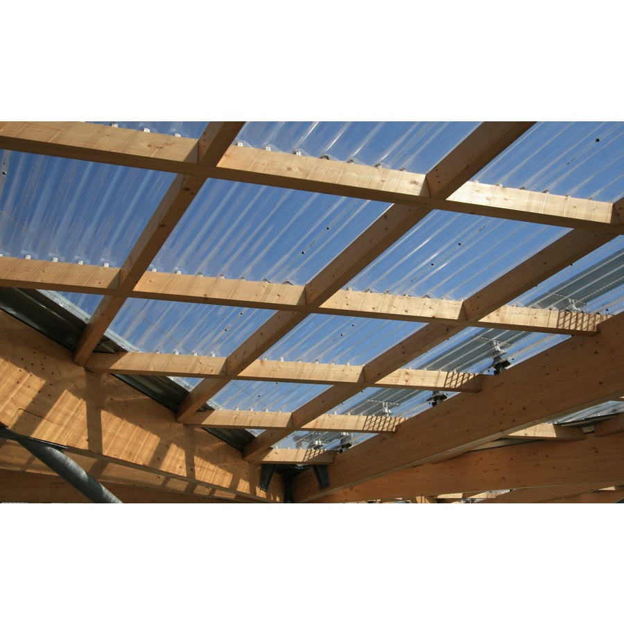 Hình ảnh mái vòm sân vườn được làm từ tôn nhựa sợi thủy tinh