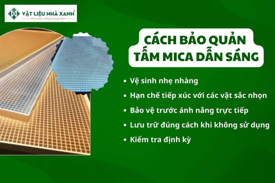 Cách bảo quản tấm mica dẫn sáng