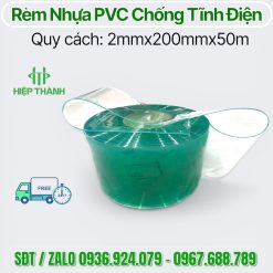 Cuộn rèm nhựa PVC chống tĩnh điện màu xanh ngọc