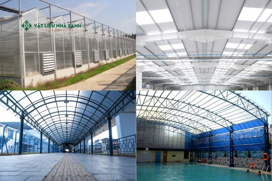 Ứng dụng của tấm Polycarbonate đặc ruột Coolmax 