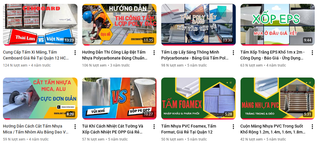 CEO Trần Văn Hiệp chia sẻ trên kênh Youtube Vạt Liệu Hiệp Thành