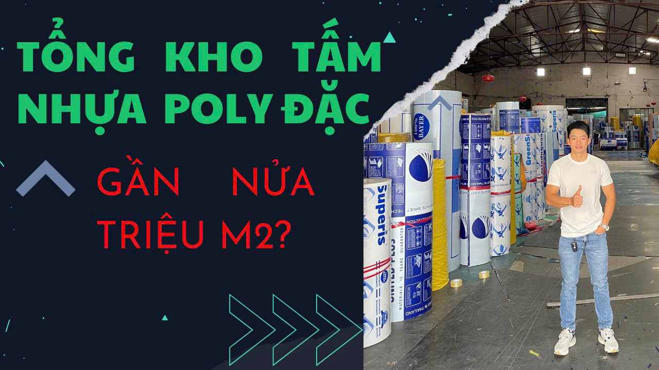 Kho Tấm Nhựa Lấy Sáng Polycarbonate Cực Lớn Gần Nửa Triệu M2
