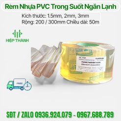 cuon rem nhua pvc trong suot ngan lanh 2mm 200 50m 4 Cuộn Rèm Nhựa PVC Trong Suốt Ngăn Lạnh