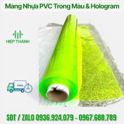 Màng nhựa PVC Trong Màu Xanh Lá Non