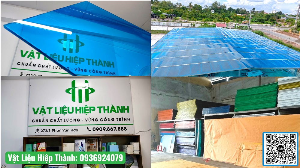 Tổng kho Hiệp Thành có sẵn tấm polycarbonate dày khủng từ 8mm - 10mm - 12mm. Chống vỡ cực mạnh