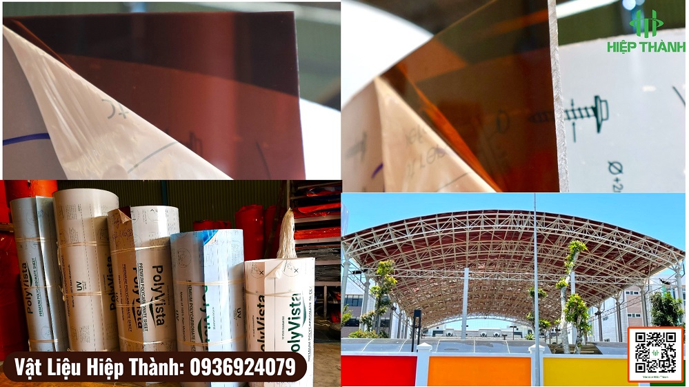 Tấm Poly đặc cao cấp Hiệp Thành, công trình sử dụng màu nâu trà cho vẻ đẹp đẳng cấp