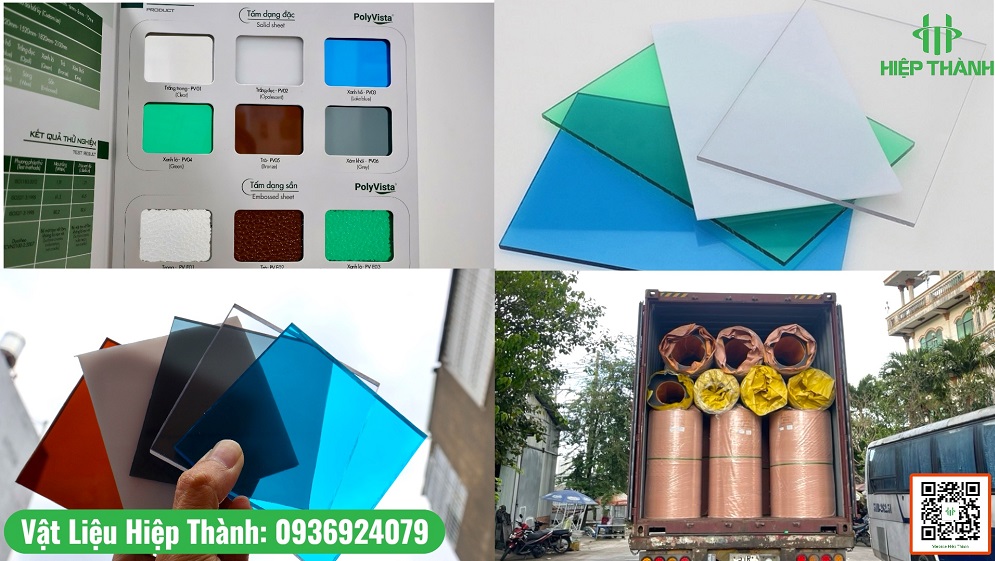Tổng kho tấm polycarbonate các độ dày  giá rẻ, dẻo dai phù hợp công trình mái vòm, uốn cong