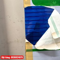 Tấm nhựa Polycarbonate rỗng màu xanh dày 4mm (4ly) có sẵn số lượng lớn tại kho Hiệp Thành
