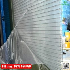 Tấm Polycarbonate rỗng dày 5mm màu xám- Tổng kho Poly Hiệp Thành