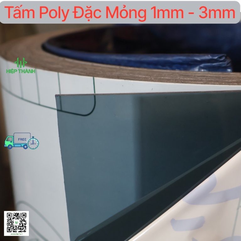 Tấm Poly Đặc Mỏng (1mm - 3mm) – Dẻo dai & Tiết kiệm