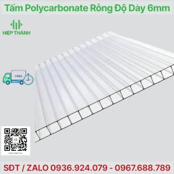 TẤM POLYCARBONATE RỖNG 6MM (6LY) – ĐỘ CỨNG VƯỢT TRỘI – GIÁ TẬN KHO Q12