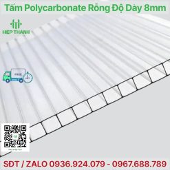 Tổng kho tấm Polycarbonate rỗng độ dày 8mm