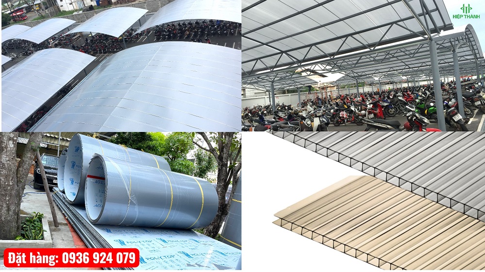 Ứng dụng tấm polycarbonate rỗng lợp mái lấy sáng 
