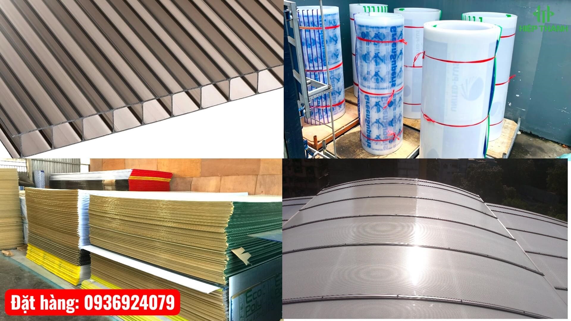 Tổng kho tấm Polycarbonate rỗng dày 10mm (10ly) 