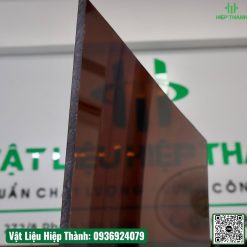 Tấm poly đặc siêu dày 8mm - 12mm màu nâu trà